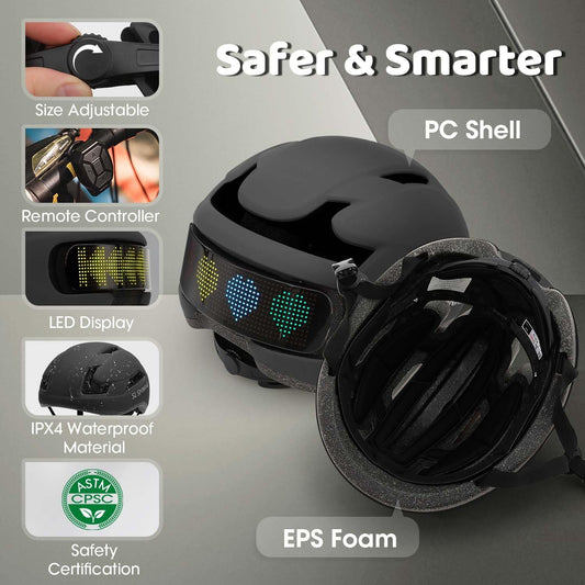 Smart Bike Helmet,Bicycle Helmet for Adults Teens with