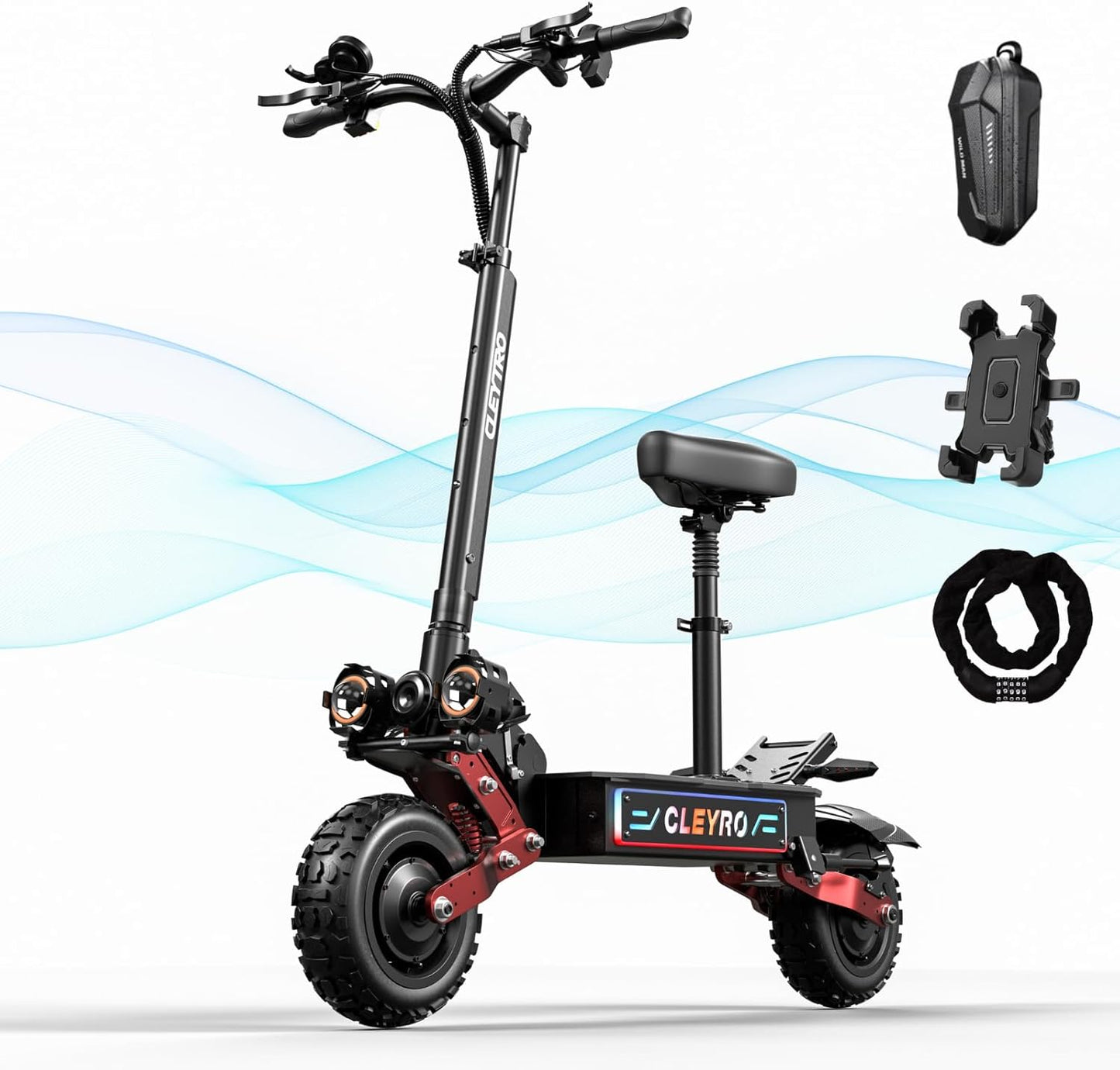 Adult Electric Scooter, 6000W Motor 60V38AH/33AH Battery 55/50mph