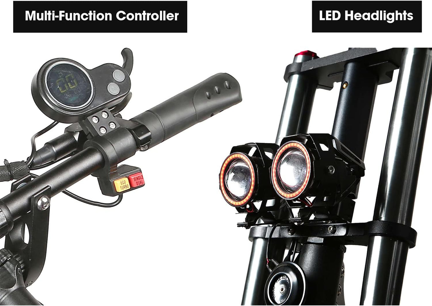 Electric Scooter Adult K8 6000w Dual Motor, Max Speed 50MPH Range 70 Miles