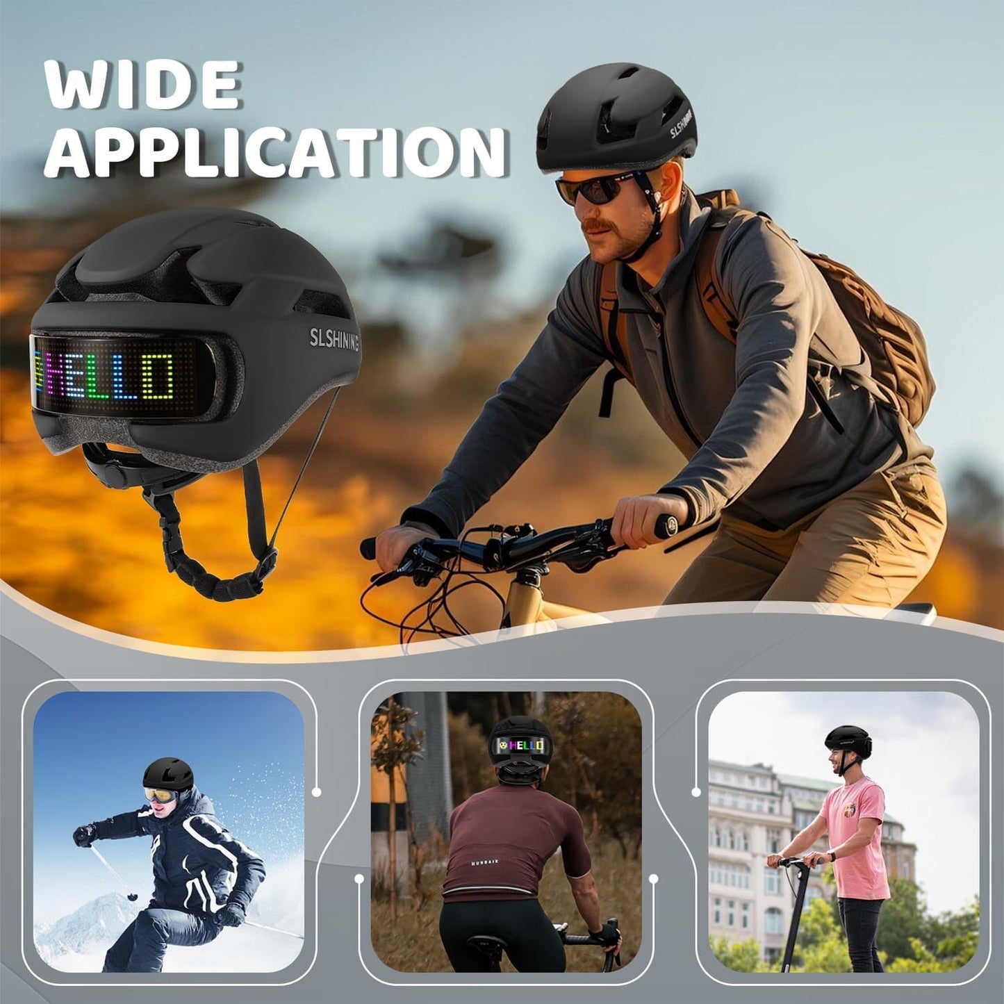 Smart Bike Helmet,Bicycle Helmet for Adults Teens with