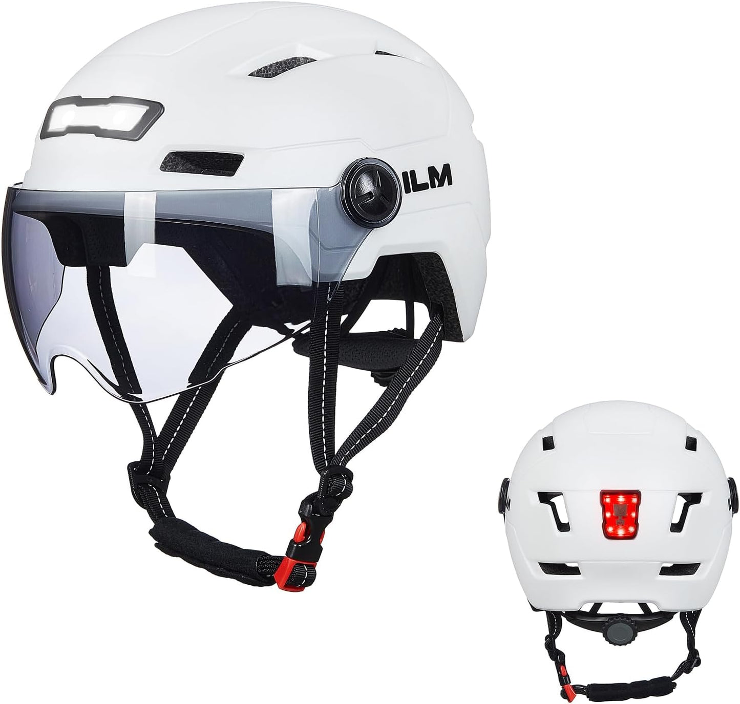 ILM Adult Bike Helmet with USB Rechargeable LED Front