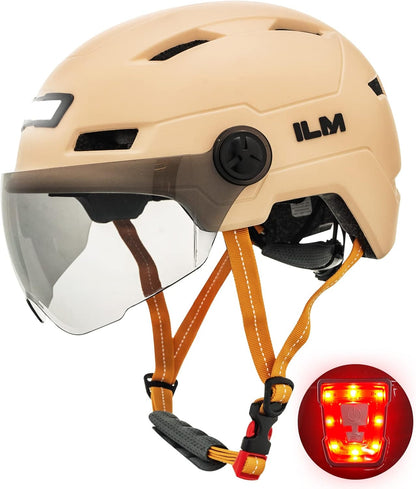 ILM Adult Bike Helmet with USB Rechargeable LED Front