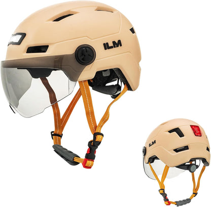 ILM Adult Bike Helmet with USB Rechargeable LED Front