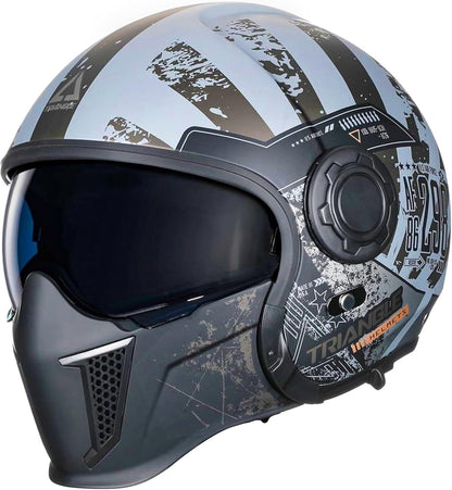 TRIANGLE Full Face Motorcycle Helmets,Off-Road Motocross Helmet for Men & Women
