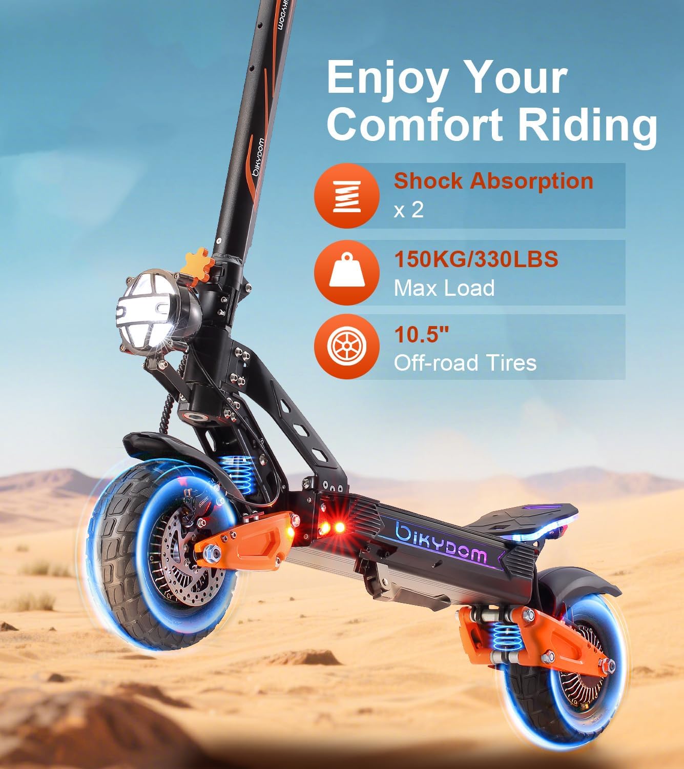 5000W Dual Motor Electric Scooter for Adults, 45 MPH Top Speed, 50 Mile Range
