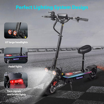 Electric Scooter Adults, Escooter 5600W Dual Motor, 50Mph Max Speed, 50 Miles Travel Range