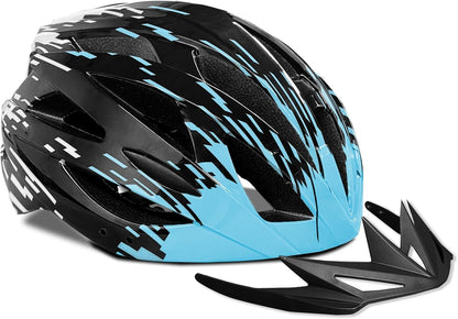 Bike Helmets for Adults, Mountain Bike Helmets for Men with Visor, Adjustable Fit Bicycle Helmet for Women