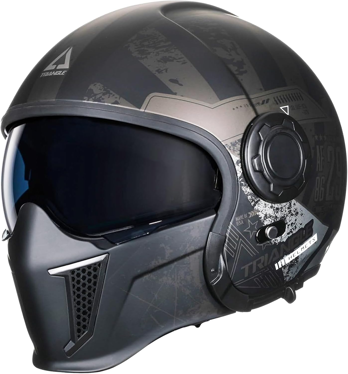 TRIANGLE Full Face Motorcycle Helmets,Off-Road Motocross Helmet for Men & Women