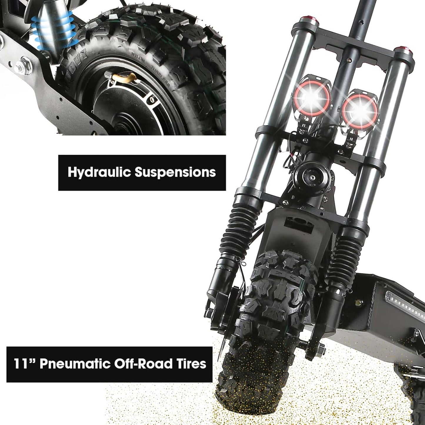 Electric Scooter Adult K8 6000w Dual Motor, Max Speed 50MPH Range 70 Miles