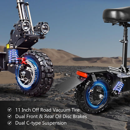 Electric Scooter Adults, Escooter 5600W Dual Motor, 50Mph Max Speed, 50 Miles Travel Range