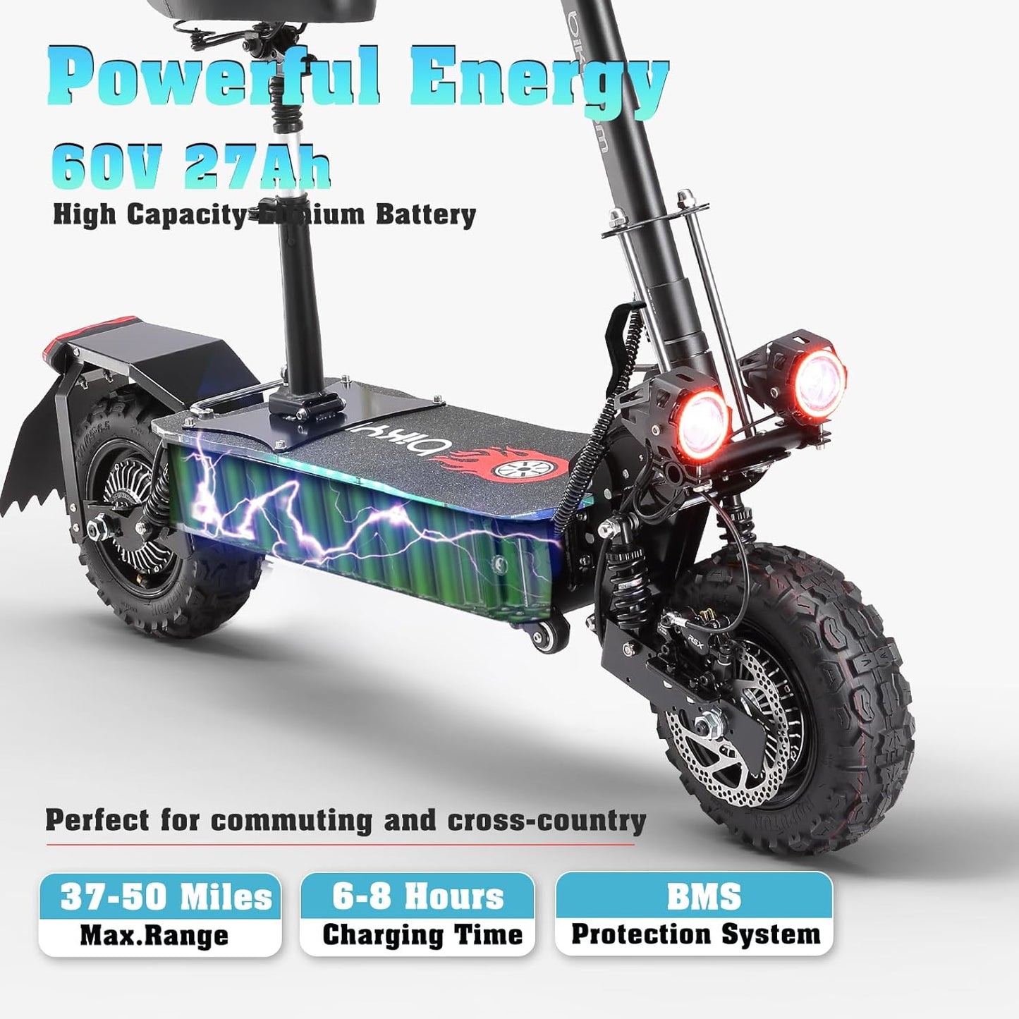 Electric Scooter for Adults,5600W Dual Motors Range 50 Miles,Electric Scooter Adults 50 MPH