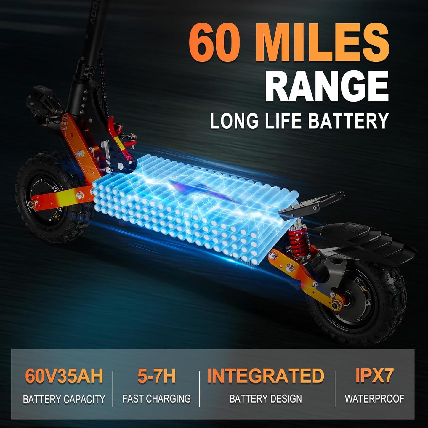 ZO01 Plus Electric Scooter Adults, 6000W Dual Motors Up to 55 MPH