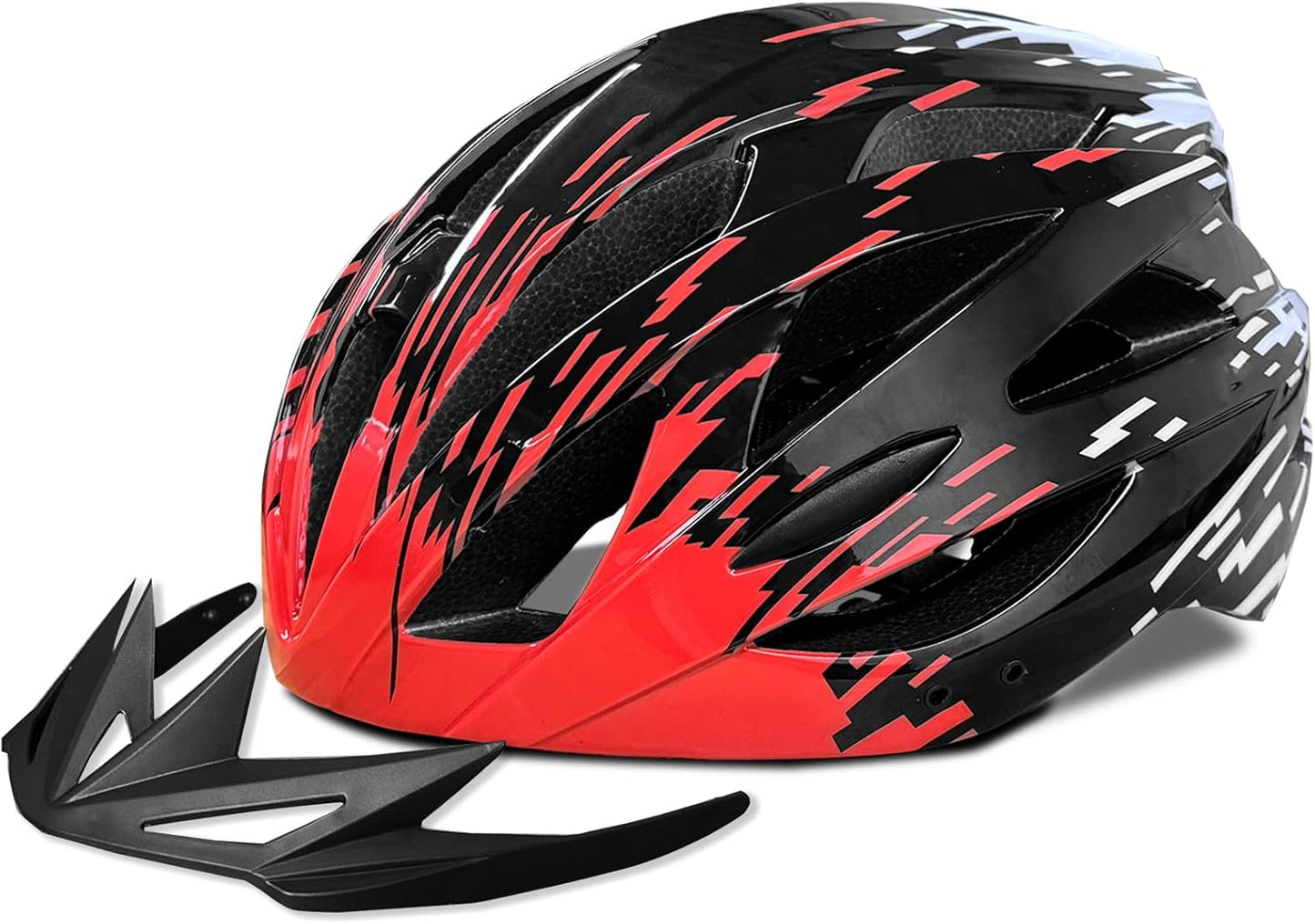 Bike Helmets for Adults, Mountain Bike Helmets for Men with Visor, Adjustable Fit Bicycle Helmet for Women