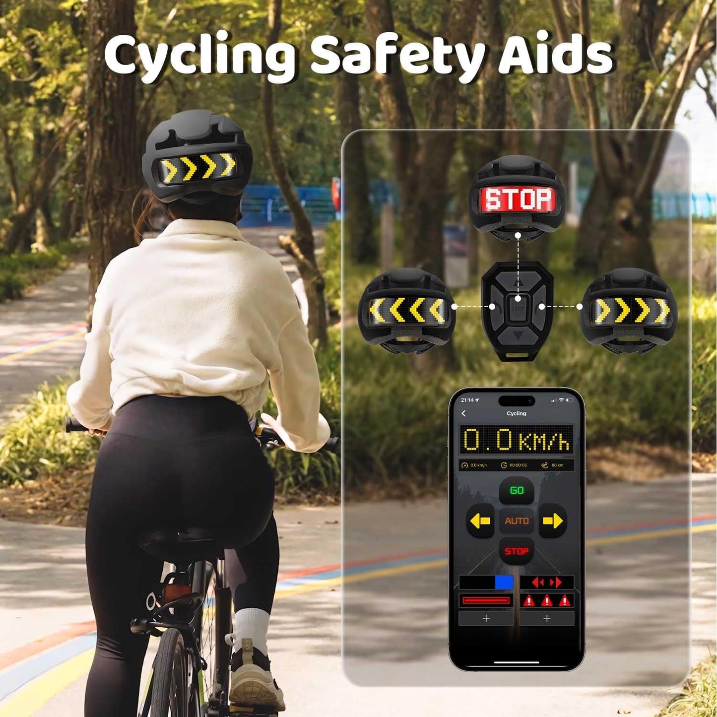 Smart Bike Helmet,Bicycle Helmet for Adults Teens with