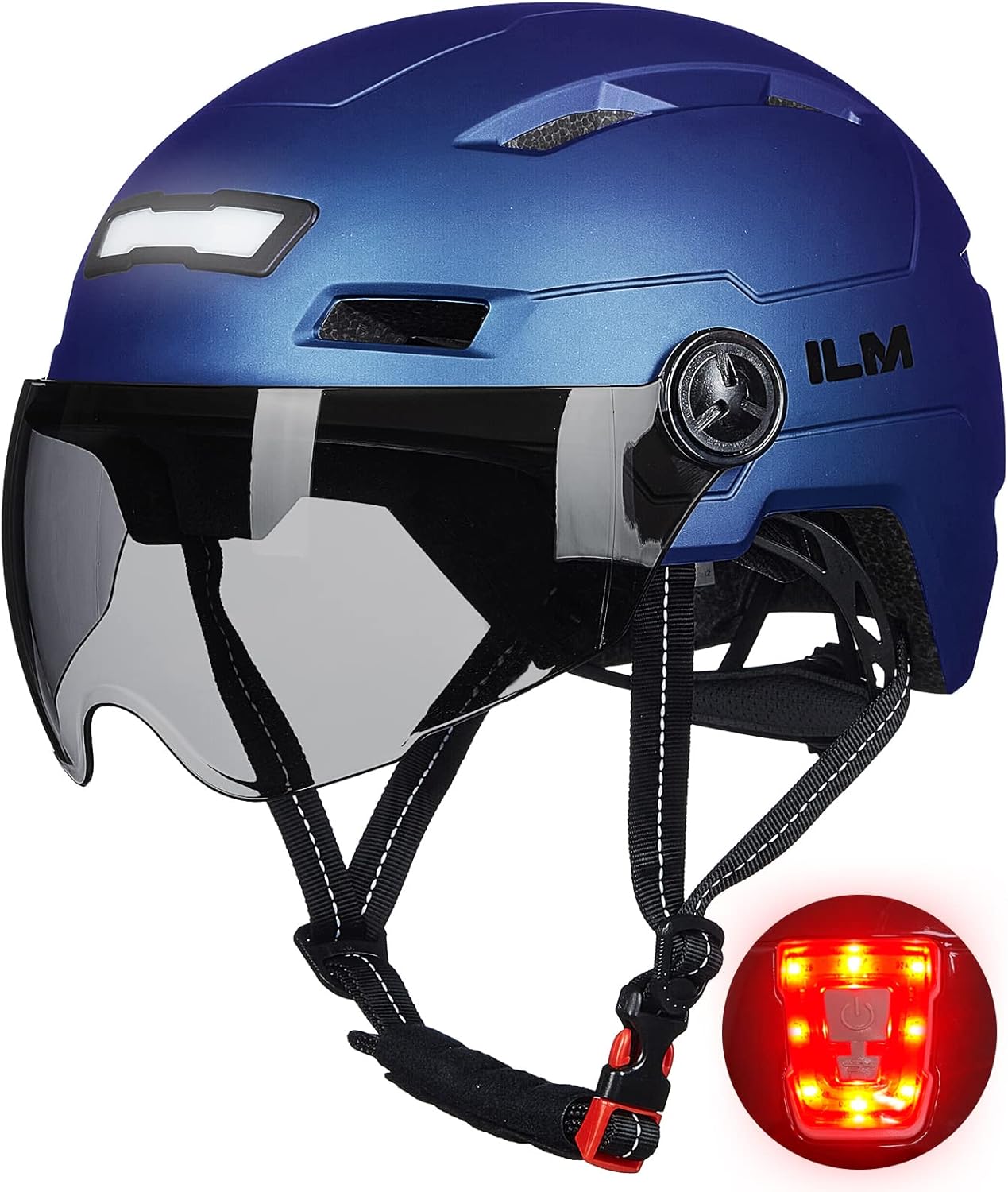 ILM Adult Bike Helmet with USB Rechargeable LED Front