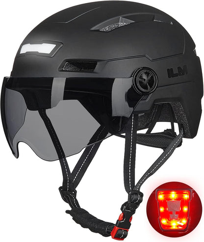 ILM Adult Bike Helmet with USB Rechargeable LED Front
