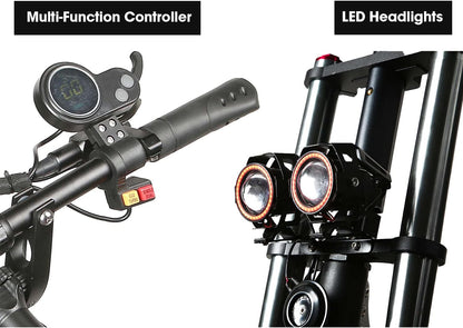 Electric Scooter Adult K8 6000w Dual Motor, Max Speed 50MPH Range 70 Miles