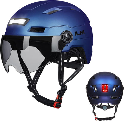 ILM Adult Bike Helmet with USB Rechargeable LED Front