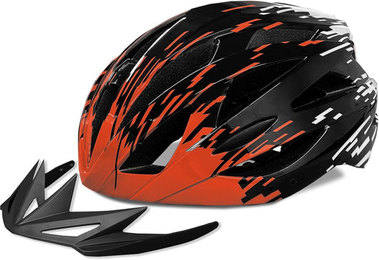 Bike Helmets for Adults, Mountain Bike Helmets for Men with Visor, Adjustable Fit Bicycle Helmet for Women