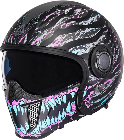 TRIANGLE Full Face Motorcycle Helmets,Off-Road Motocross Helmet for Men & Women