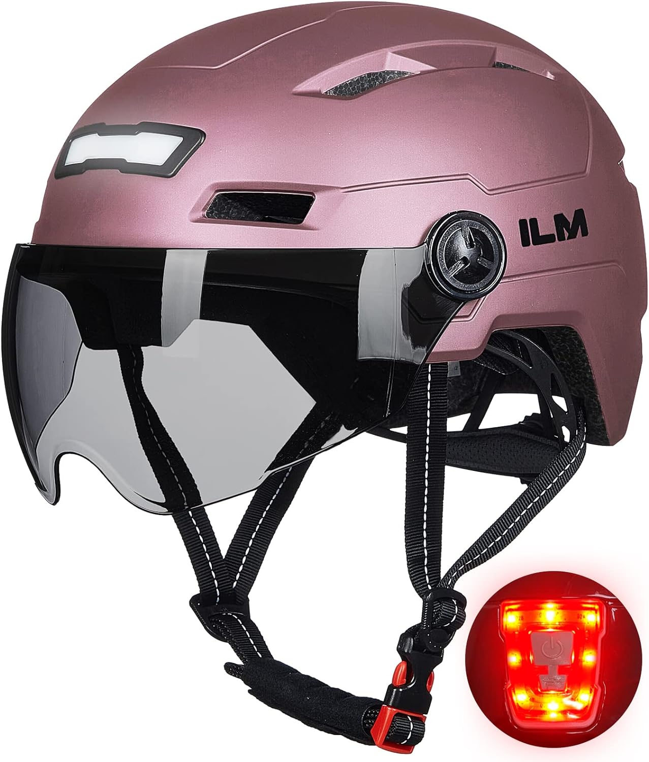 ILM Adult Bike Helmet with USB Rechargeable LED Front