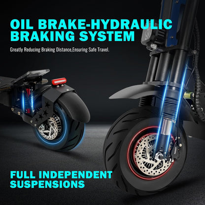 Adult Electric Scooter, 6000W Motor 60V38AH/33AH Battery 55/50mph