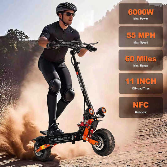 ZO01 Plus Electric Scooter Adults, 6000W Dual Motors Up to 55 MPH