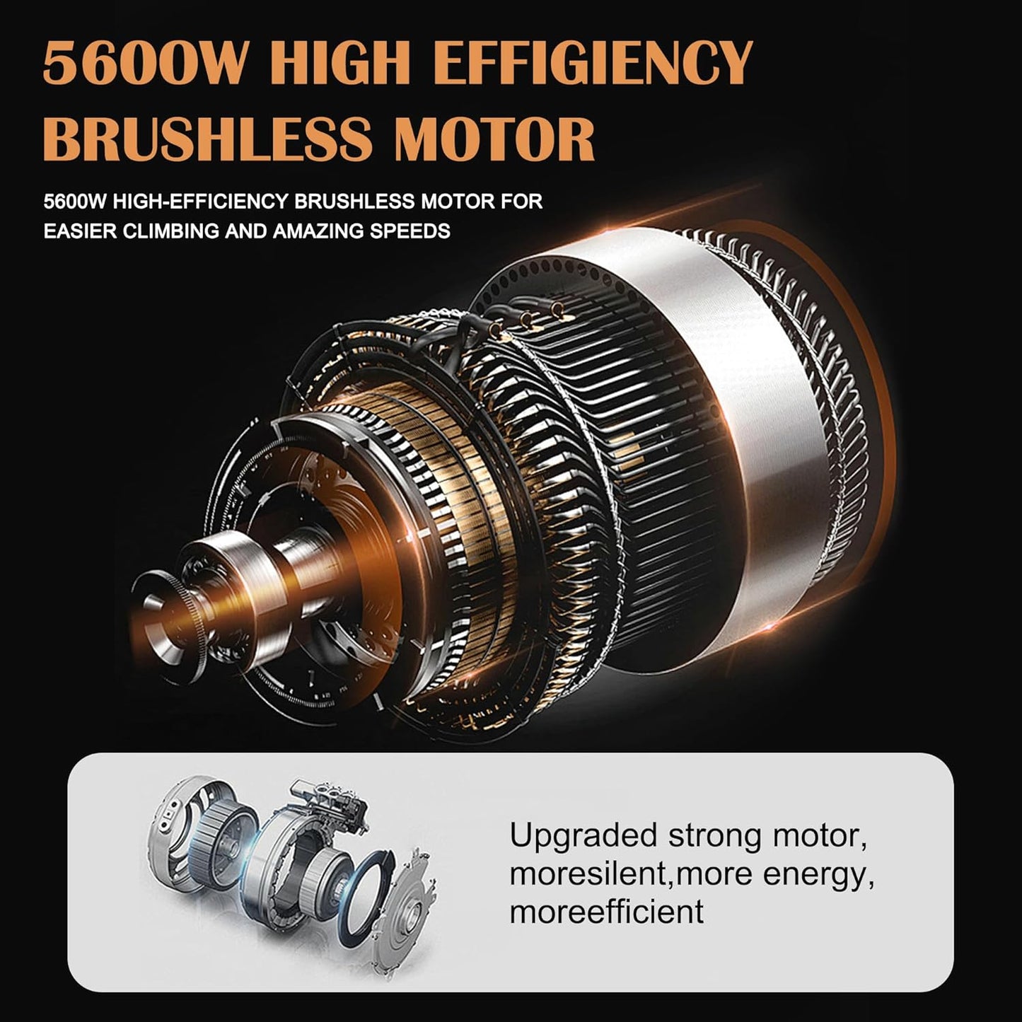 DOF 60V 27AH Electric Scooter for Adults, 5600W Dual Motor Commuter with 50MPH Speed & 40 Miles Range