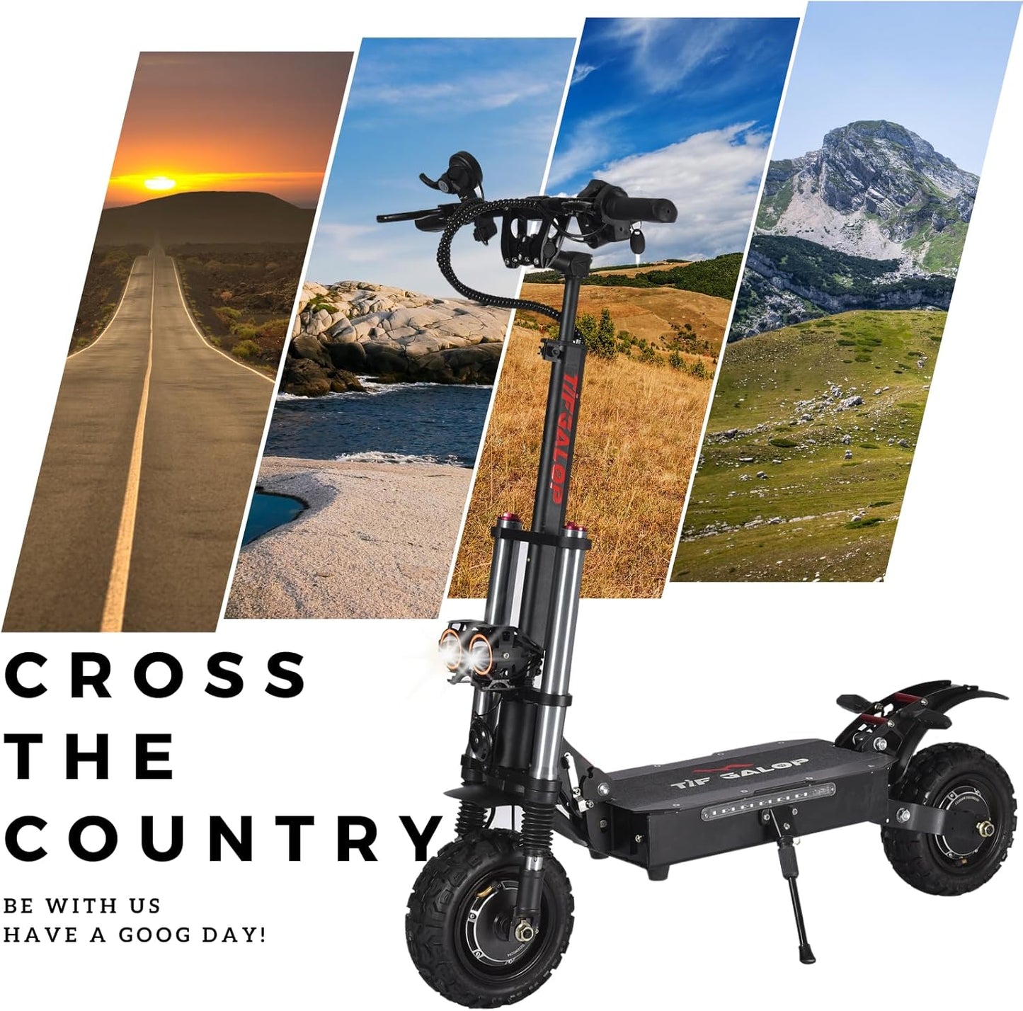 Electric Scooter Adult K8 6000w Dual Motor, Max Speed 50MPH Range 70 Miles