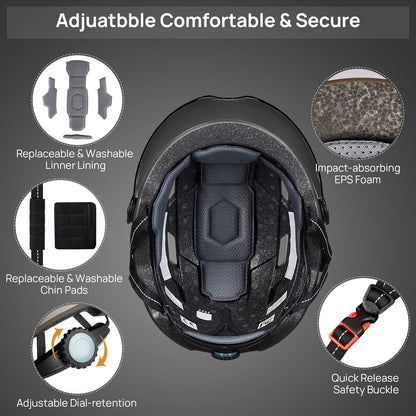 ILM Adult Bike Helmet with USB Rechargeable LED Front