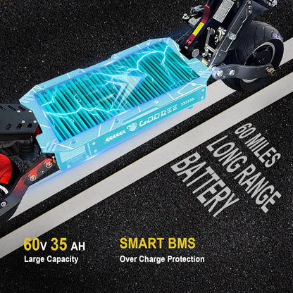 ZO01 Pro Adults Electric Scooter 6000W Dual Motors Up to 58 MPH