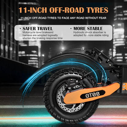 DOF 60V 27AH Electric Scooter for Adults, 5600W Dual Motor Commuter with 50MPH Speed & 40 Miles Range