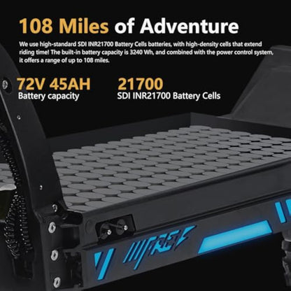 GTR 4000W Adult Off-road Electric Scooter - Speed 69 mph, Range 108 miles