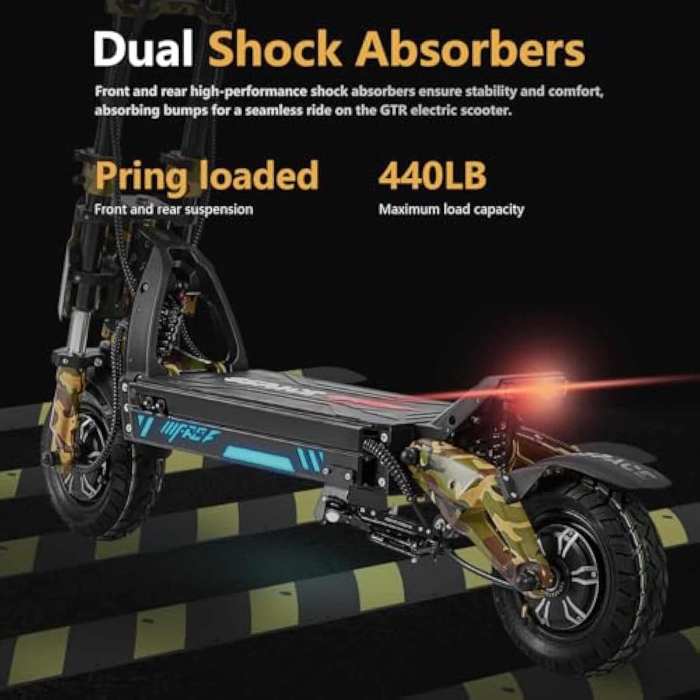 GTR 4000W Adult Off-road Electric Scooter - Speed 69 mph, Range 108 miles