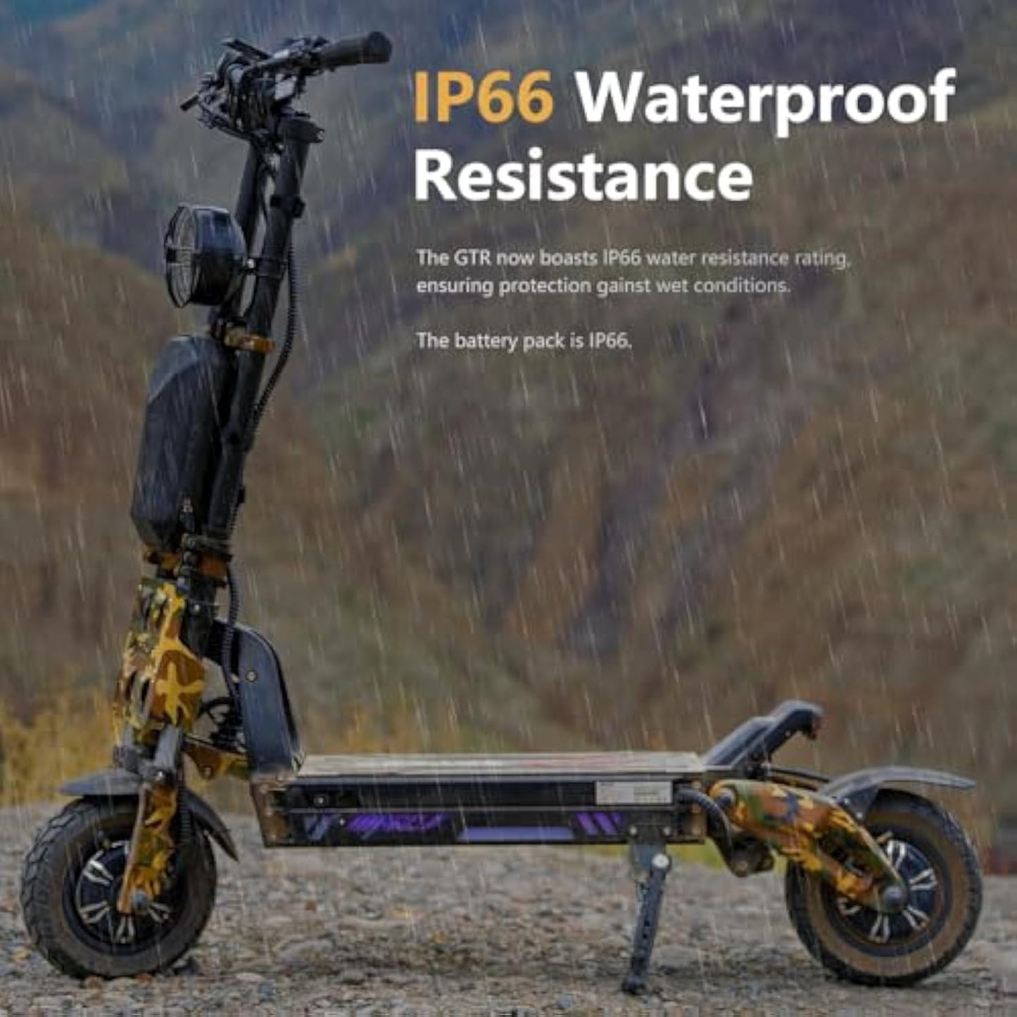 GTR 4000W Adult Off-road Electric Scooter - Speed 69 mph, Range 108 miles